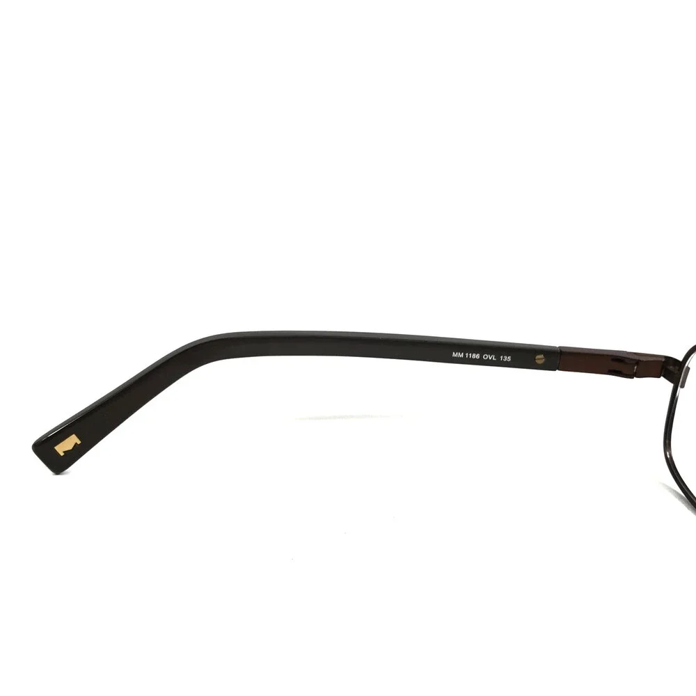 MaxMara Eyeglasses Frames MM1186 OVL Dark Brown Oval Wire Rim 52-16-135